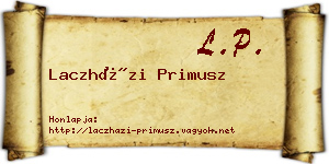 Laczházi Primusz névjegykártya