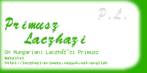 primusz laczhazi business card